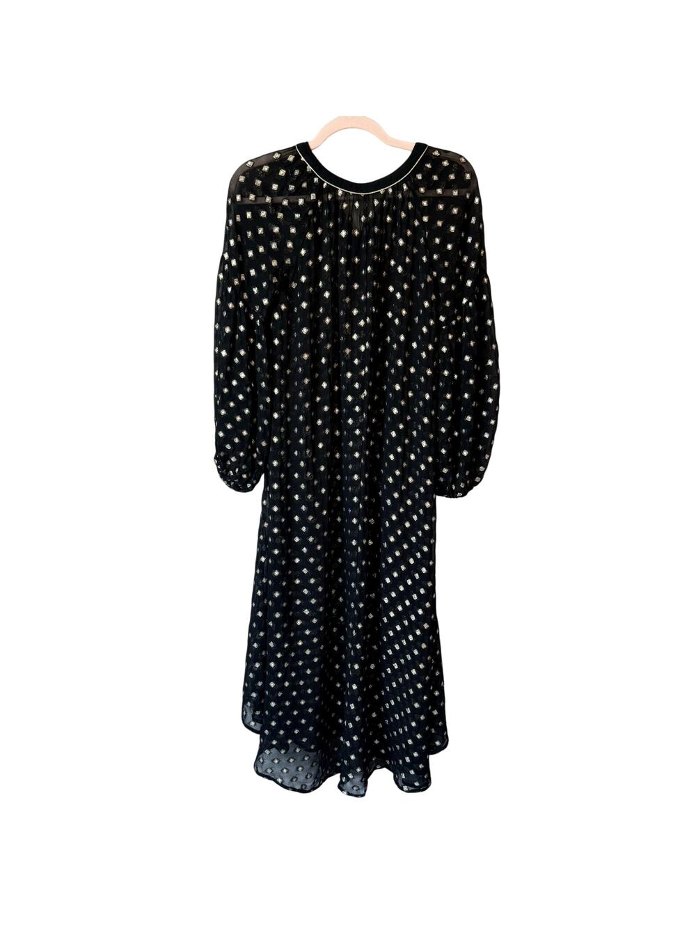Ne Quittez Pas Chiffon + Lurex Caftan Style Dress Size Small